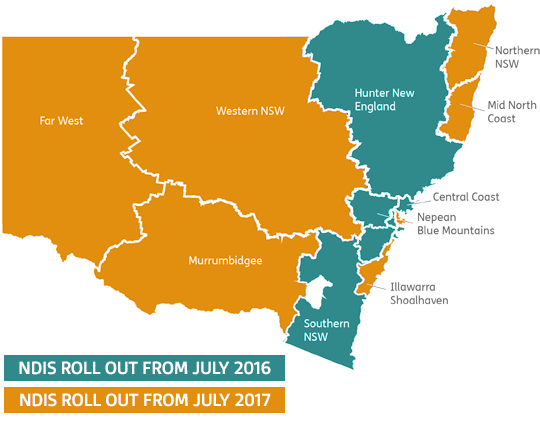 NDIS roll out in NSW regions