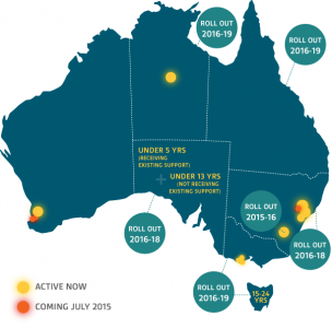 NDIS roll out map