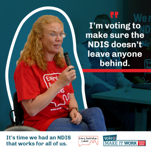 Sharegraphic - I'm voting to make sure the NDIS doesn't leave anyone behind.