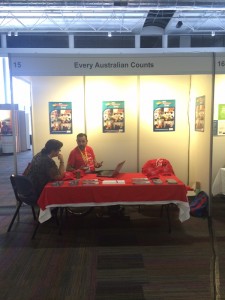 Photo of the EAC stand at the ACT Conference