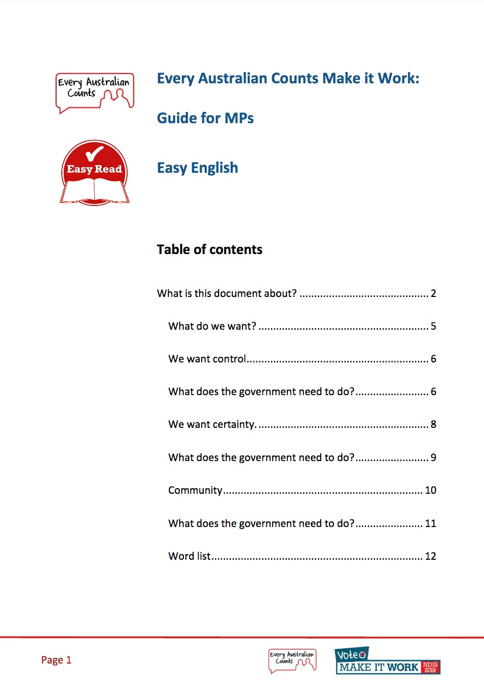Easy English guide cover