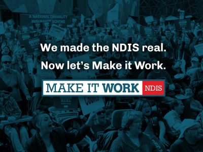 We made the NDIS real. Now let's Make it Work.