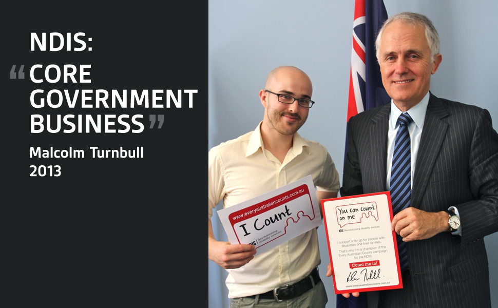 Malcolm Turnbull NDIS support