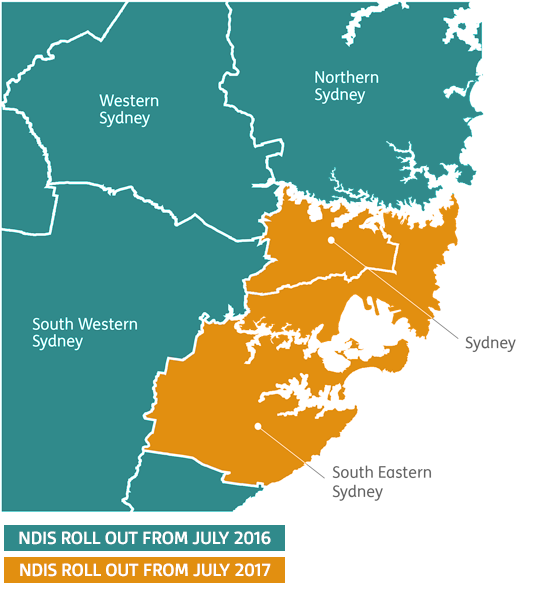 NDIS roll out in Sydney metro regions