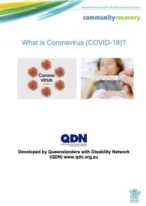 QDN Easy Read cover - What is Coronavirus?