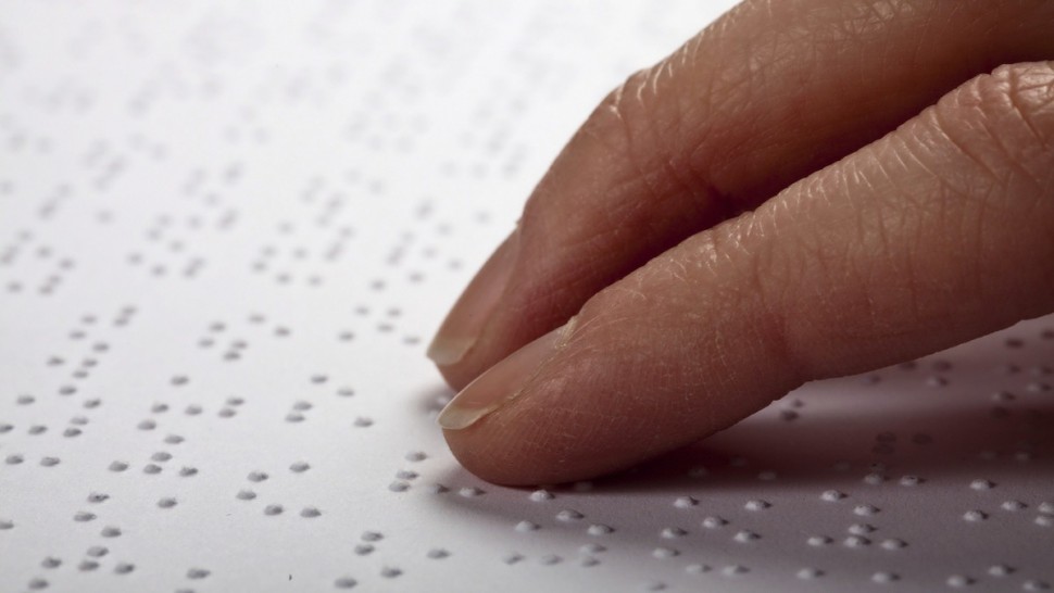 Blindness - reading braille