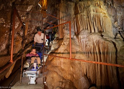 The stair climber used in the Buchan caves.