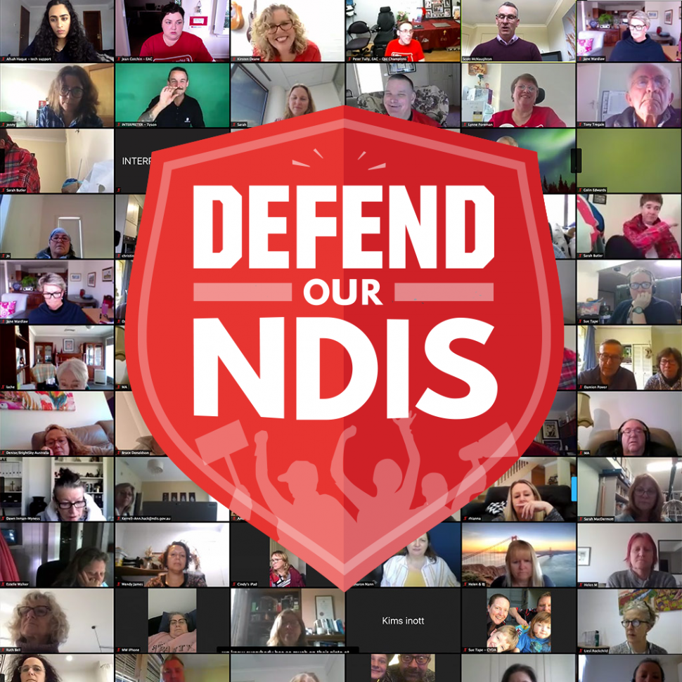 Defend our NDIS over a zoom screenshot