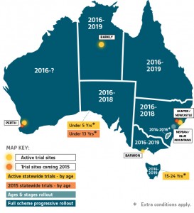 NDIS Rollout map